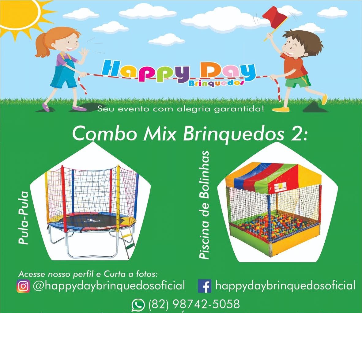 Combo Mix brinquedo 2 para festas em Maceió